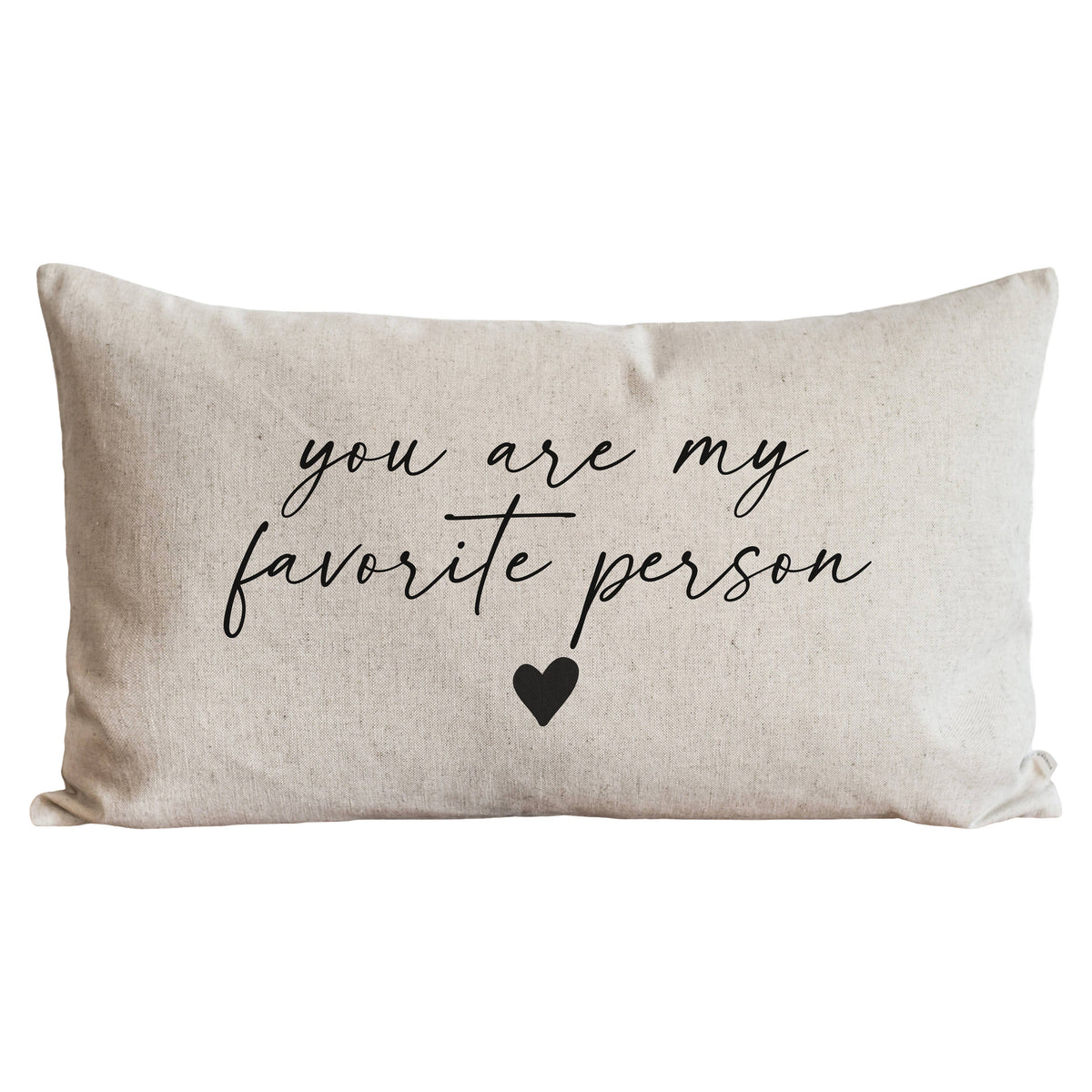 Favorite Person Throw Pillow: Natural / 16" x 26"