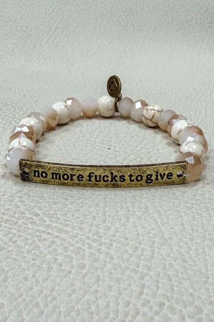 Do Epic Shit Bracelet, Funny Motivational Gift for Her, Blush Beaded Bracelet, Sassy Jewelry, Gold Tone Bracelet, Badass Gift