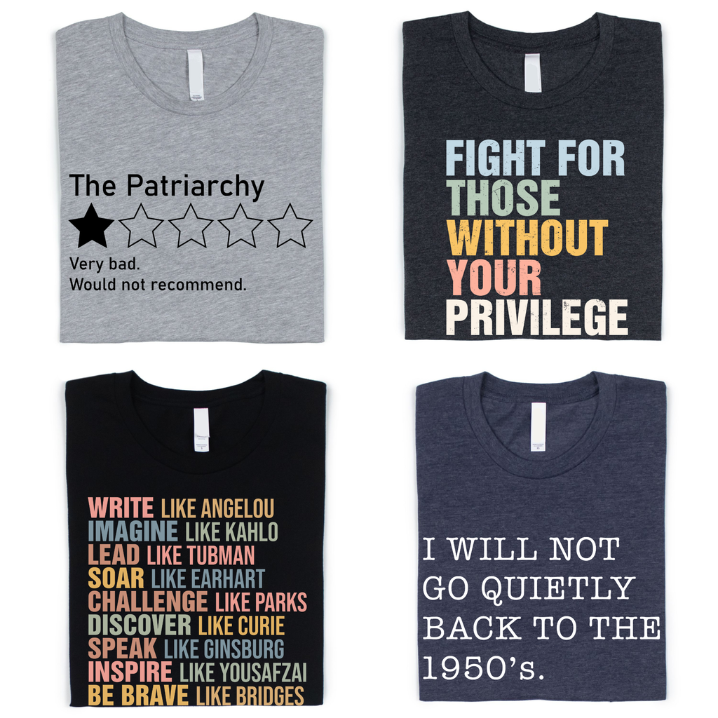 Feminist Shirt: Dark Grey Heather / #3 / M