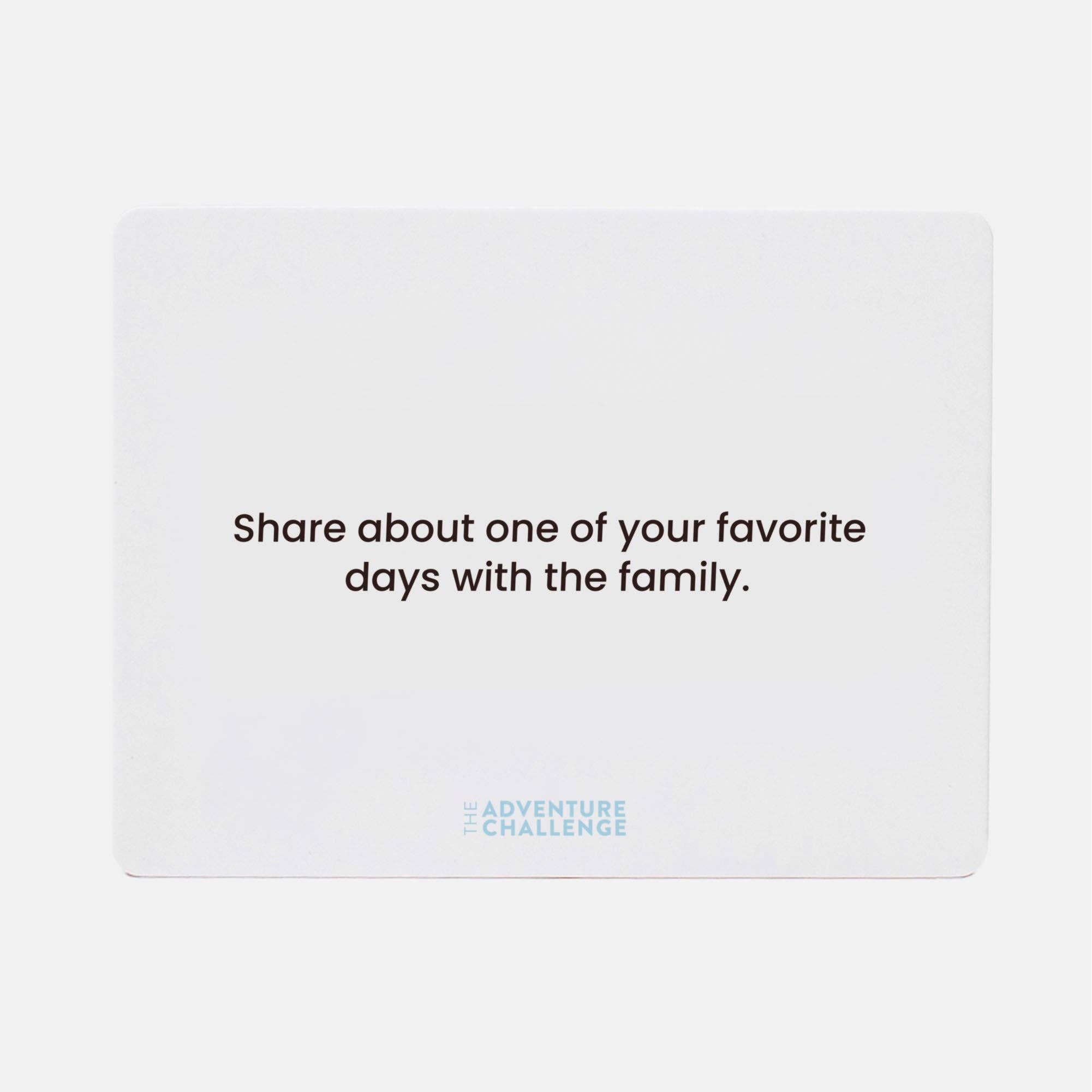 The Adventure Challenge Connection Questions for Families