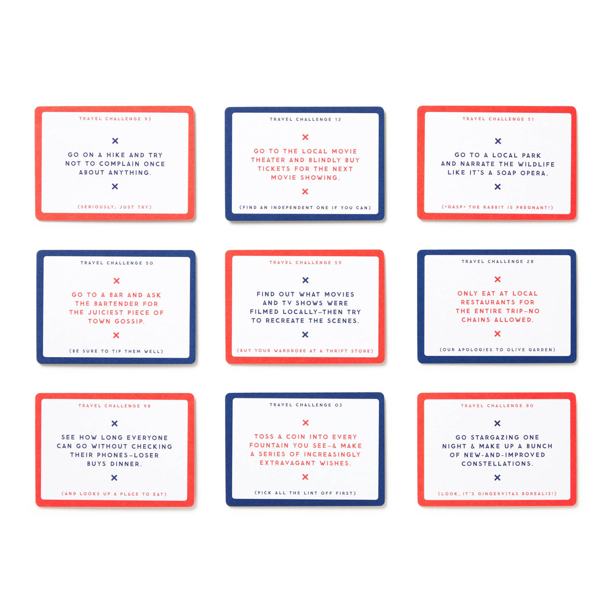 Brass Monkey Challenge Accepted Travel Tasks Card Deck