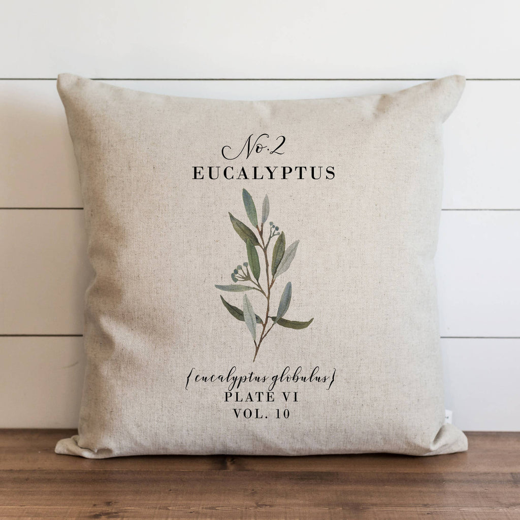 Eucalyptus Throw Pillow Cover Natural / 20" x 20" PILLOW COVER ONLY