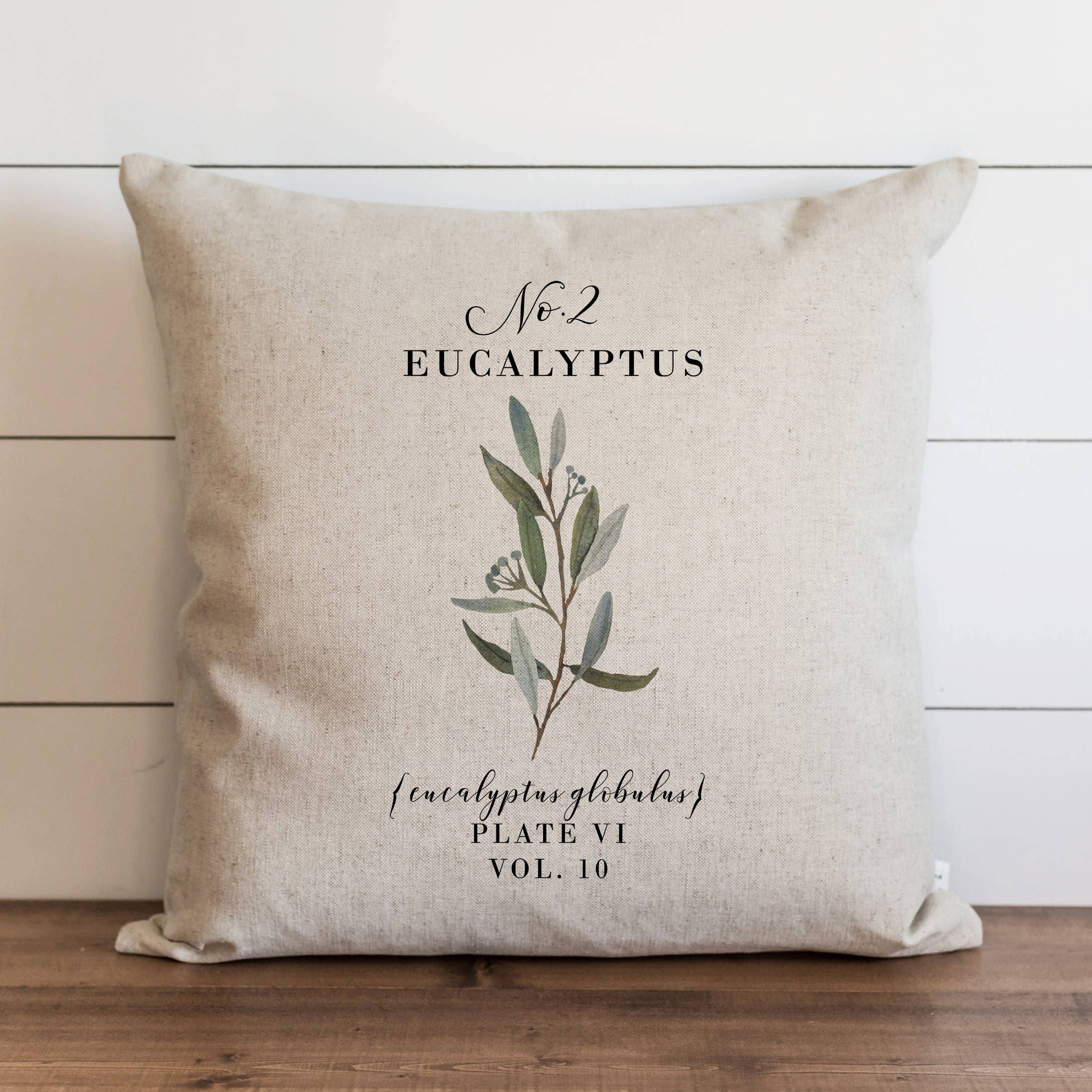 Eucalyptus Throw Pillow Cover Natural / 20" x 20" PILLOW COVER ONLY