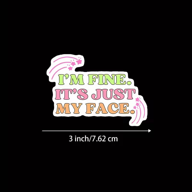 Just My Face Vinyl Sticker