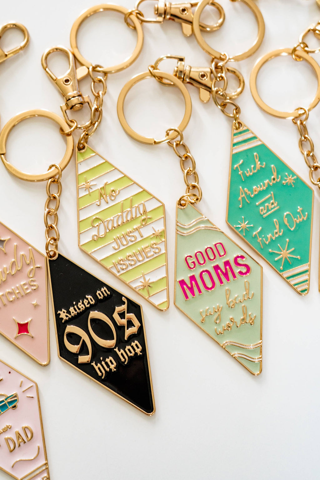 Bag Charm, Motel Keychain, Enamel Keychain, Retro keychain: Sorry I'm Late