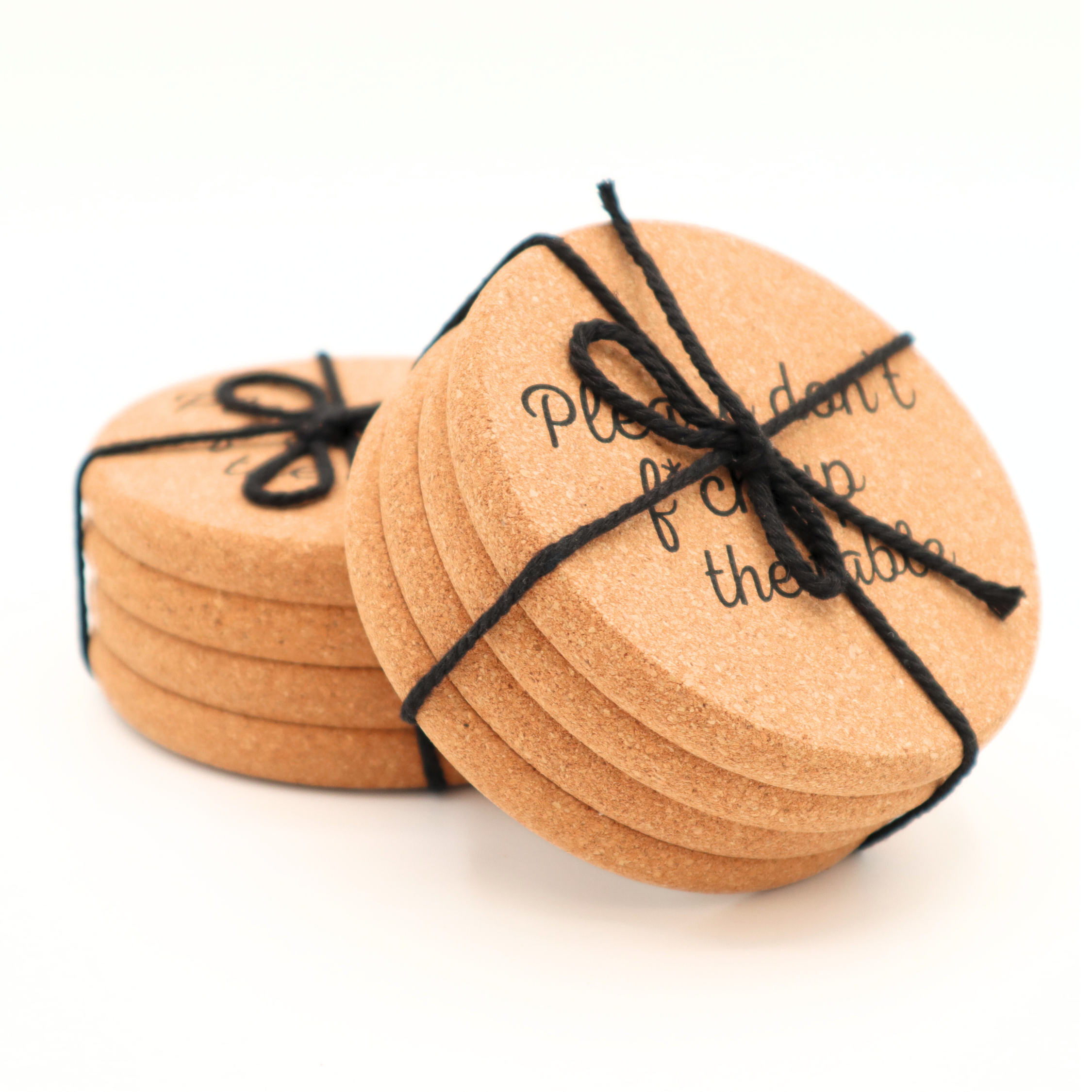 Don't Fuck Up The Table - Cork Coasters | Funny Coasters | Set of 4