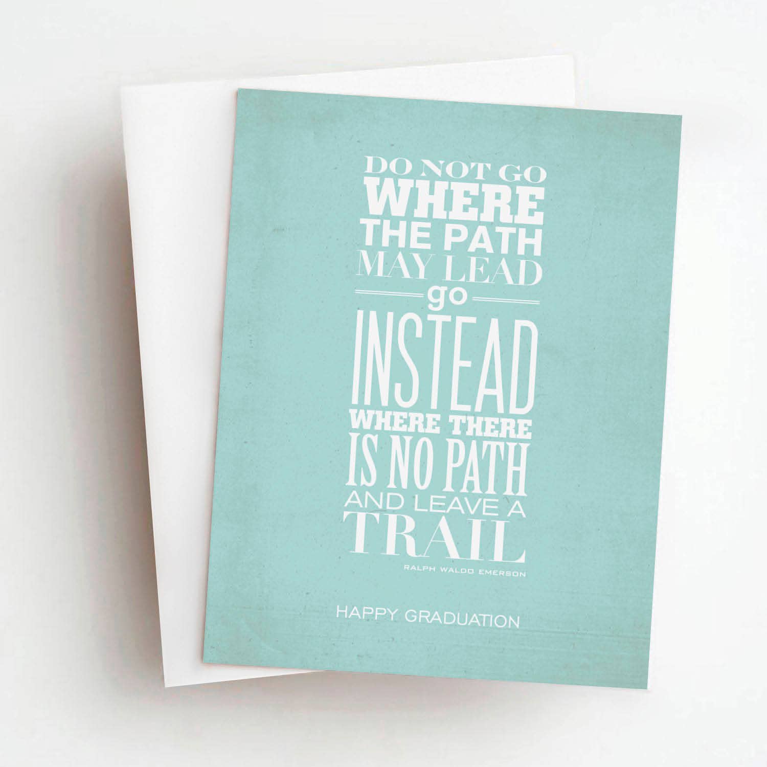 Path Trail Emerson Quote Graduation Greeting Card