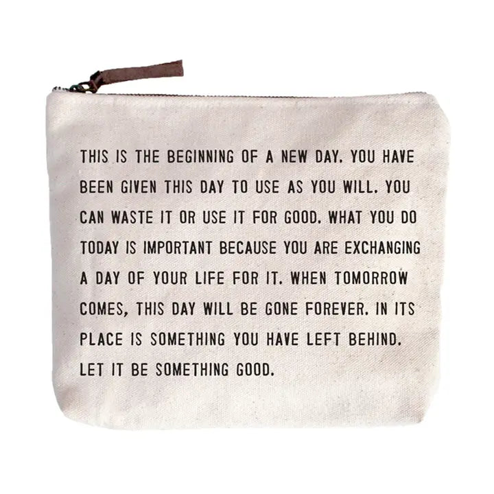 Let It Be Something Good Canvas Zip Bag