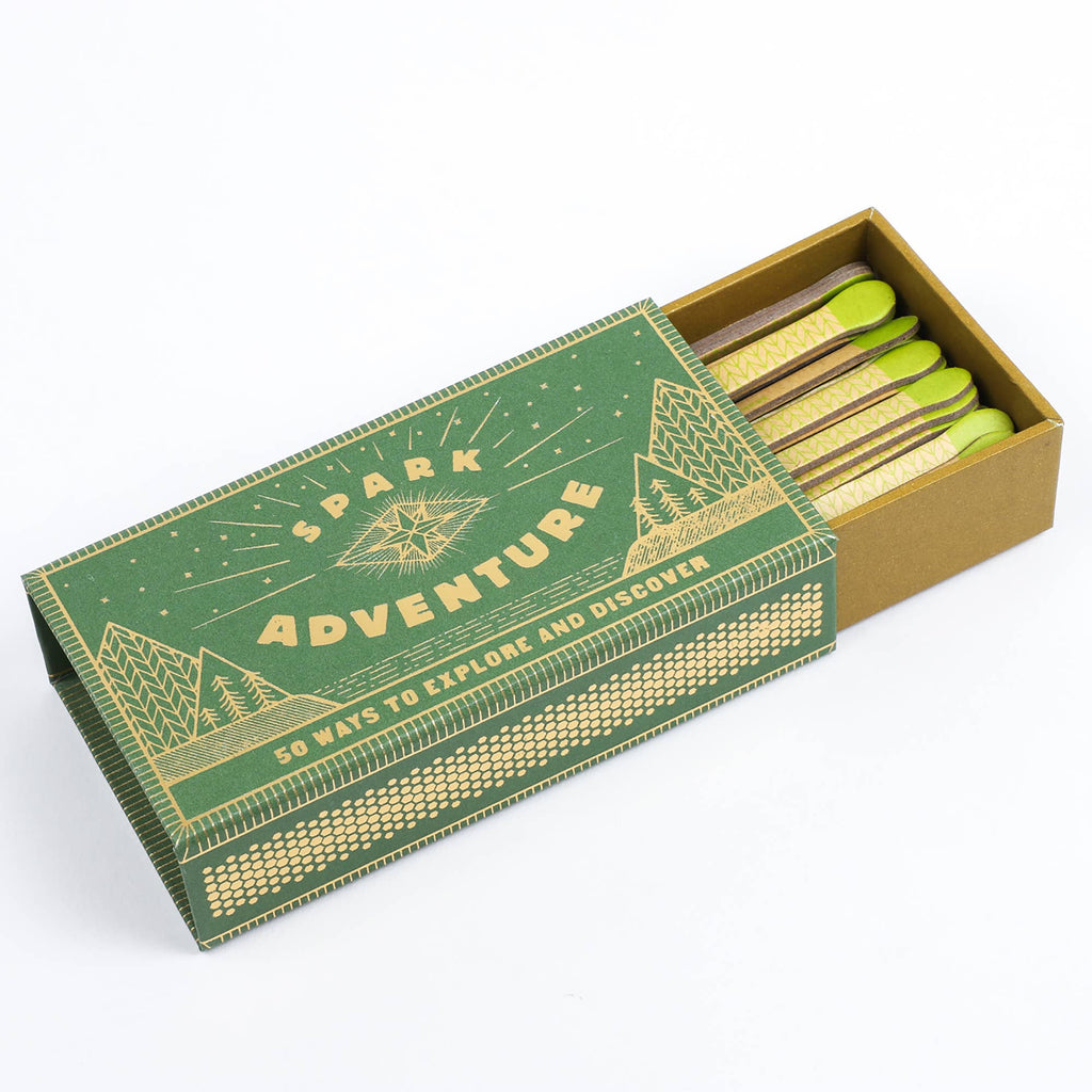 Spark Adventure Prompt Matchbox | 50 Adventure Challenge Cards | Unique Travel Gift | Bucket List Ideas | Gift for Explorer