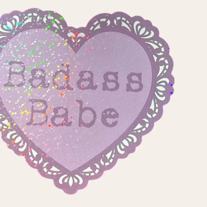 Badass Babe Glitter Sticker | Vinyl Decal
