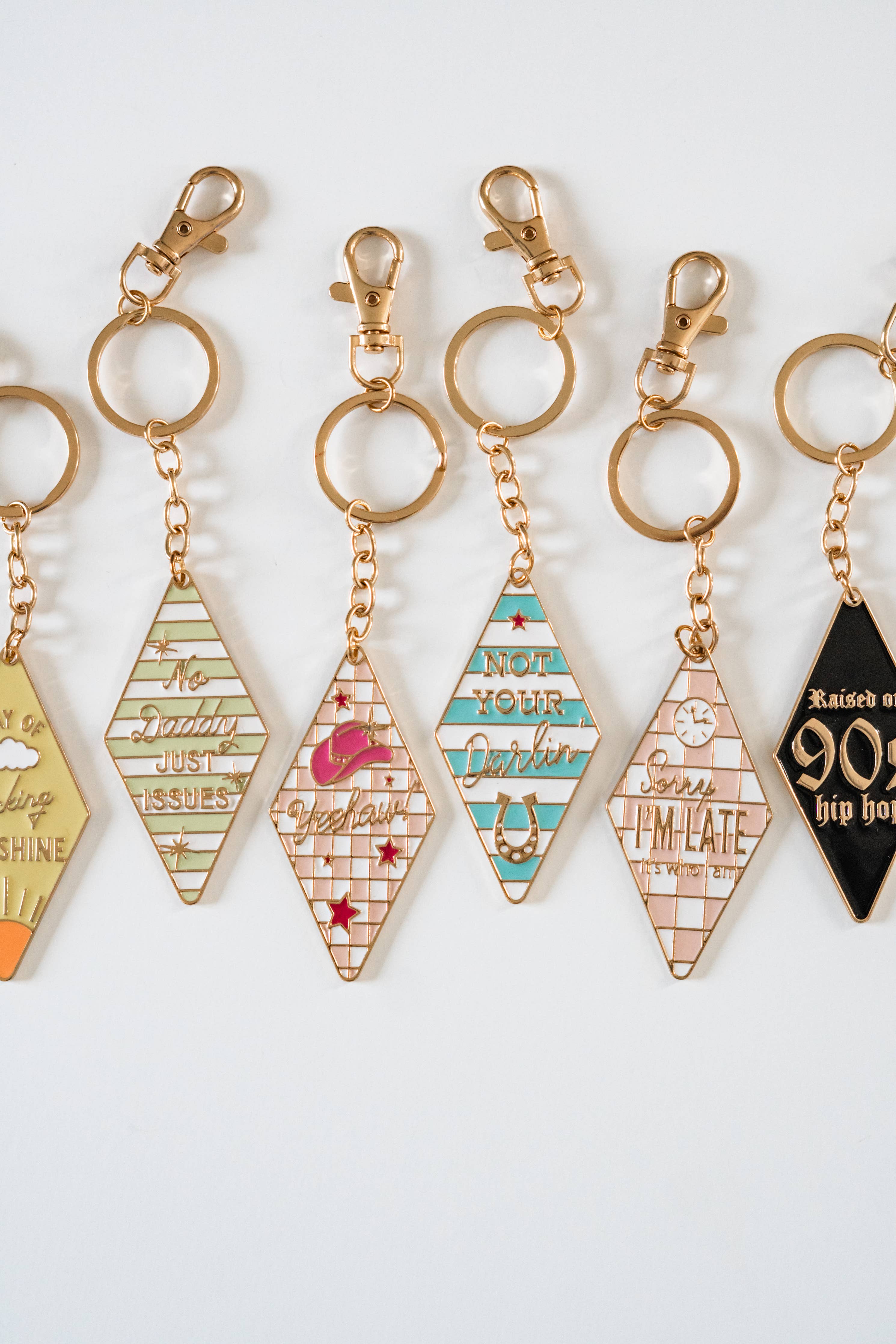 Bag Charm, Motel Keychain, Enamel Keychain, Retro keychain: Fuck Around