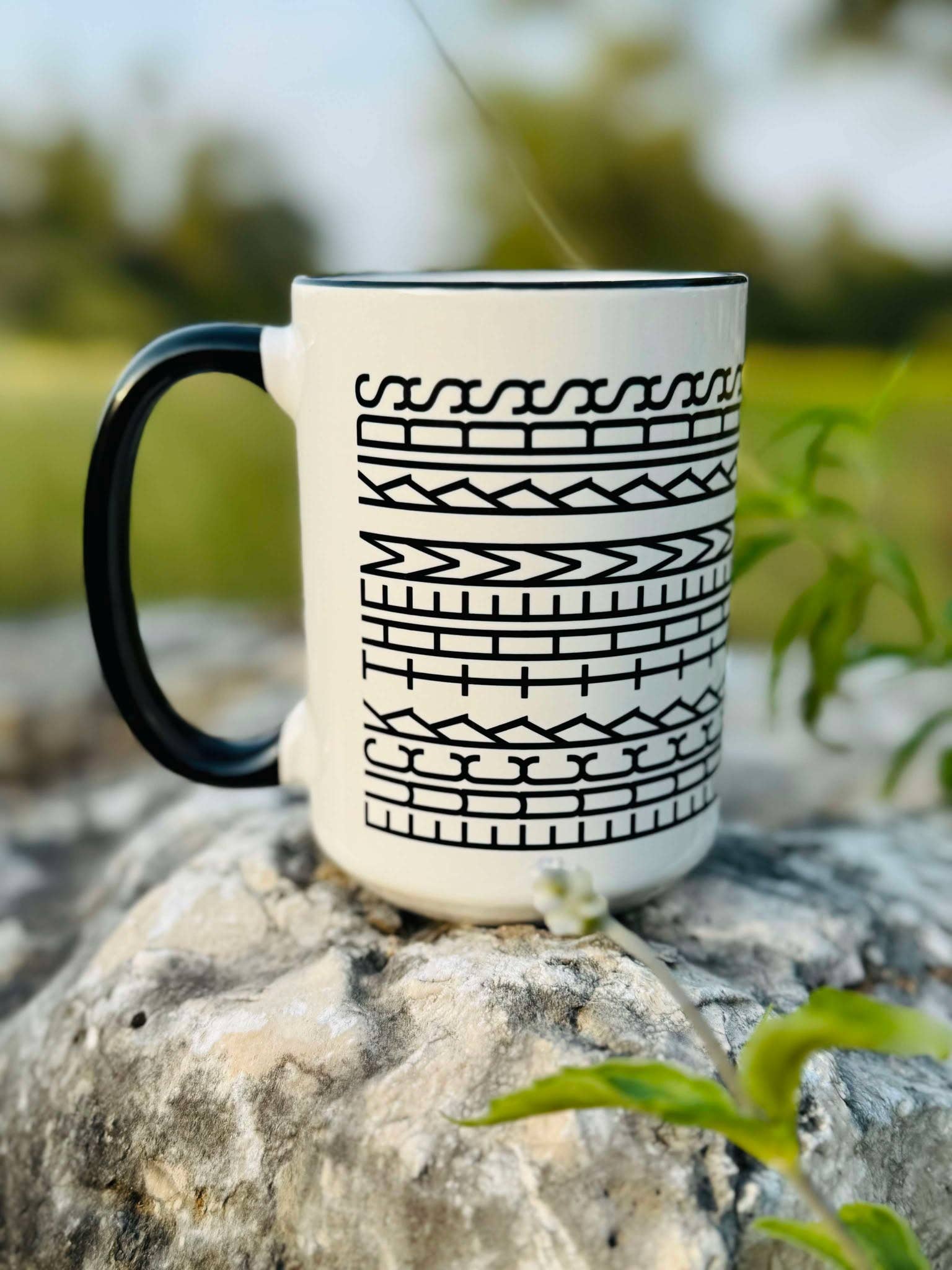 Fuck Them Kids Mug, Tire Track Mug, Hidden Message Mug: Fuck Them Kids / 11oz