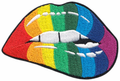 Patch - Rainbow Biting Lips - Gay Pride Rocky Horror LGBTQ+