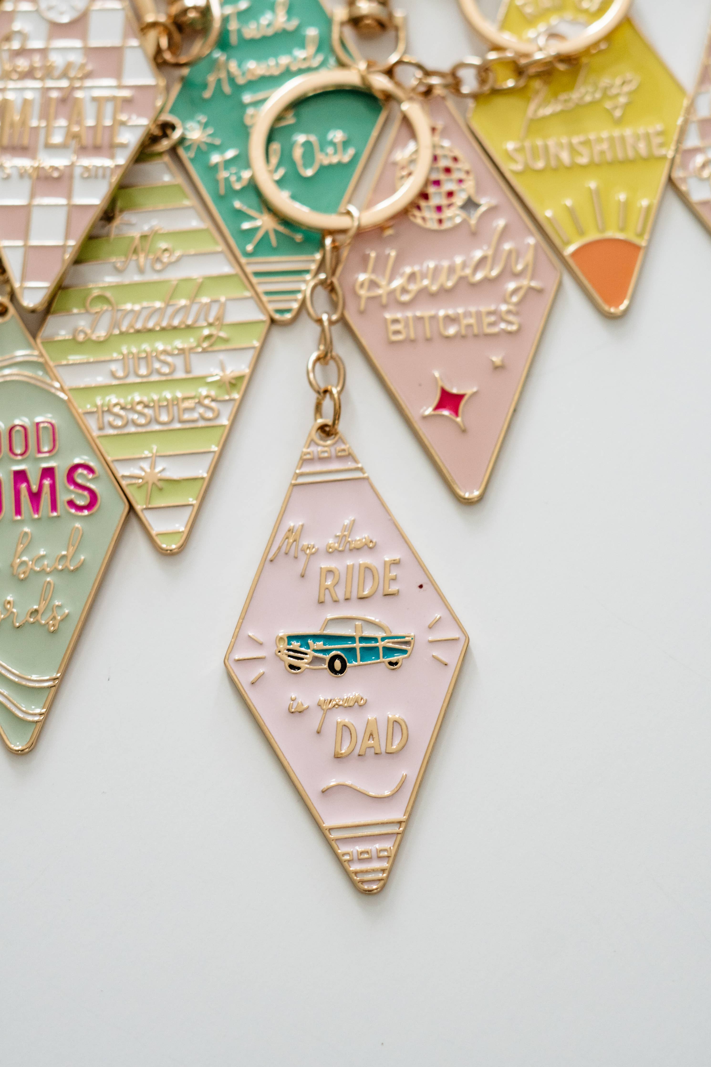 Bag Charm, Motel Keychain, Enamel Keychain, Retro keychain: Raised on 90s Hip Hop