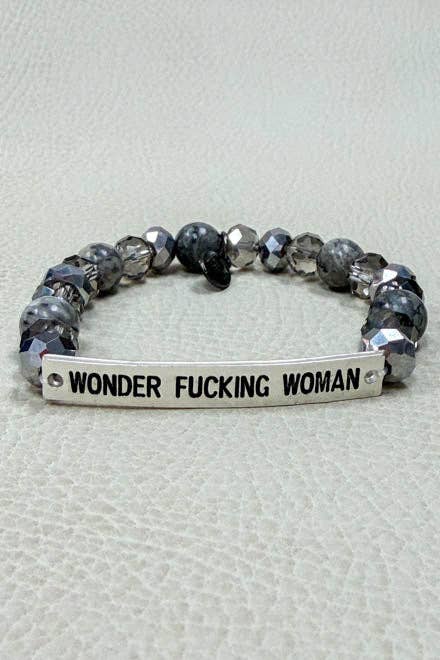 NEW Bronze Manifest That Shit Bracelet, Funny Manifestation Gift, Sassy Beaded Jewelry, Spiritual Gift for Her, Boho Bracelet, Motivational Gift