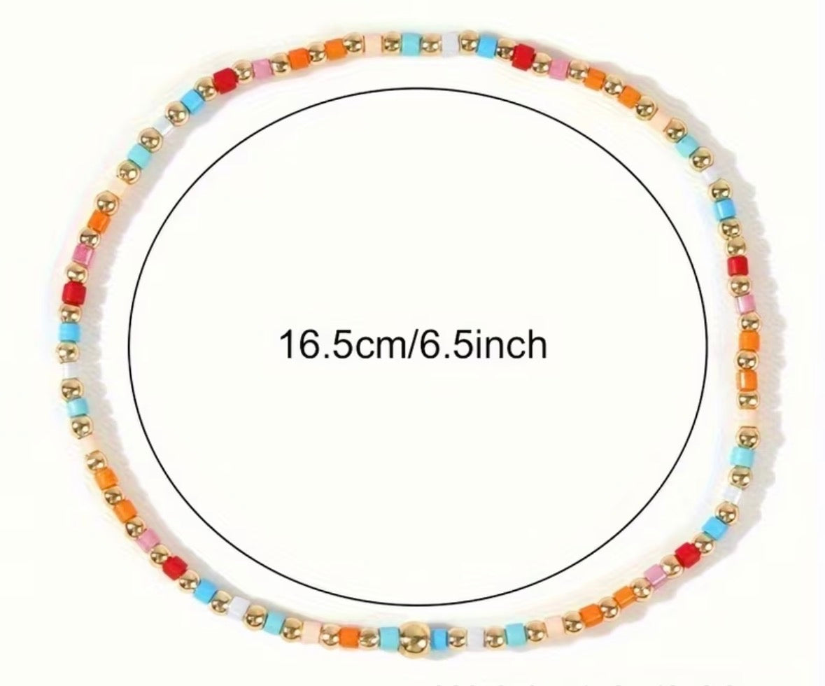 Seed Bead Bracelet | Boho Stretch Bracelet | Stackable Bracelet | Jewelry Gift for Her