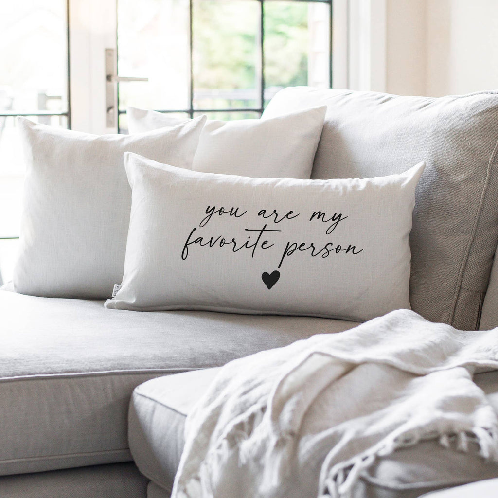 Favorite Person Pillow Cover: Natural / 16" x 26" PILLOW COVER ONLY