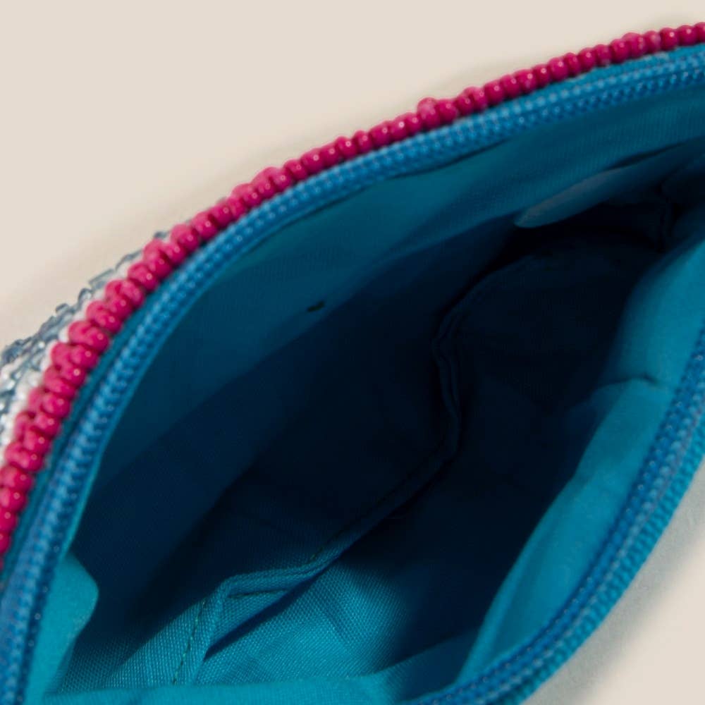 Mahjong With Mahgirls Seed Beaded Coin Purse: MULTI