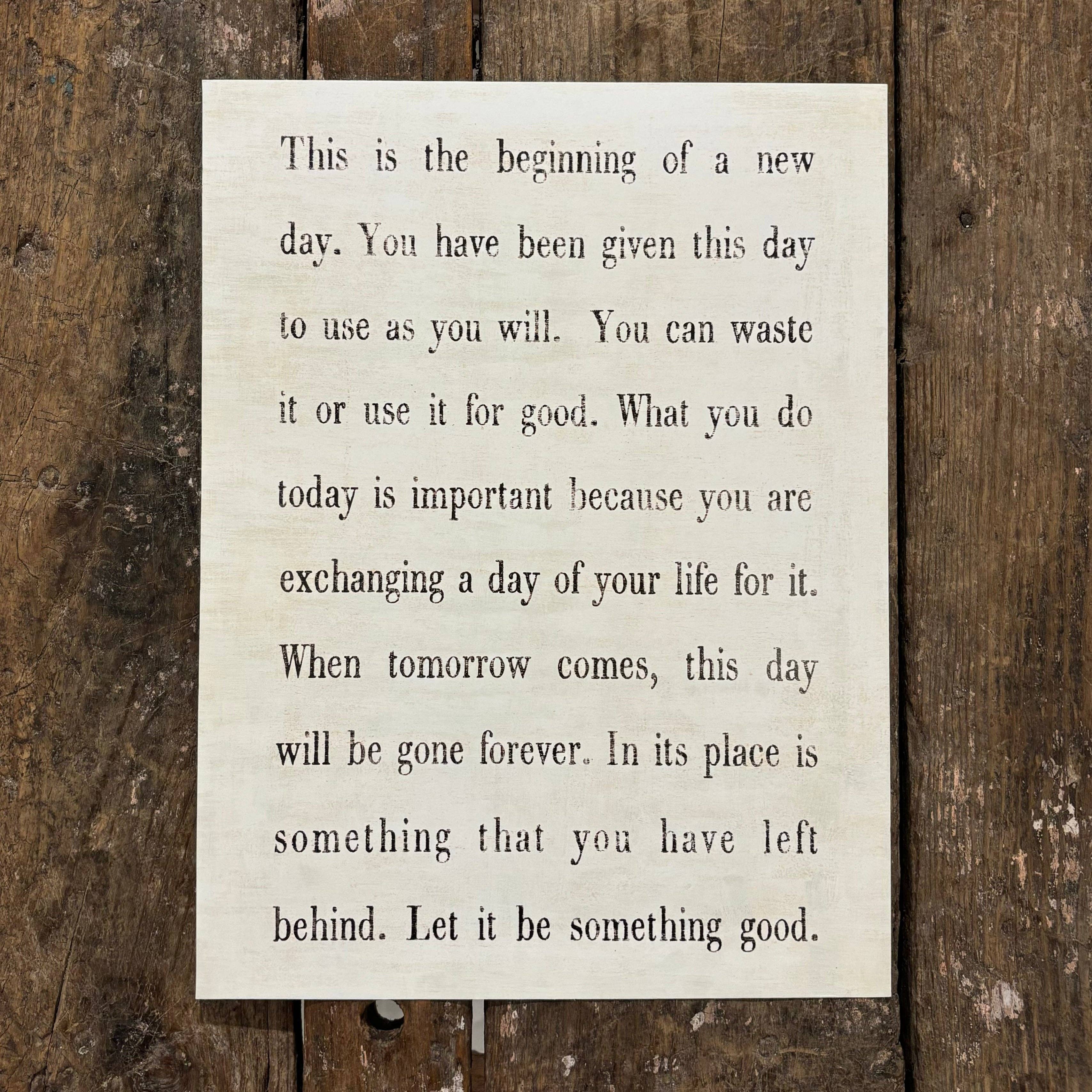 12"x16" This Is The Beginning Art Poster