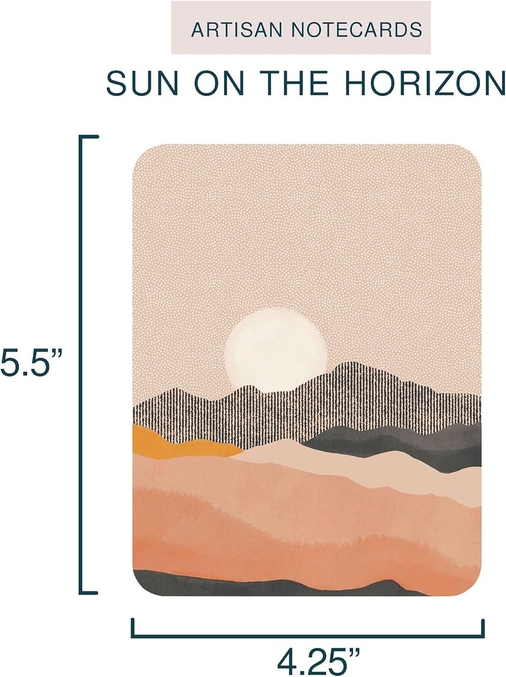 Studio Oh! Sun On The Horizon Artisan Note Cards