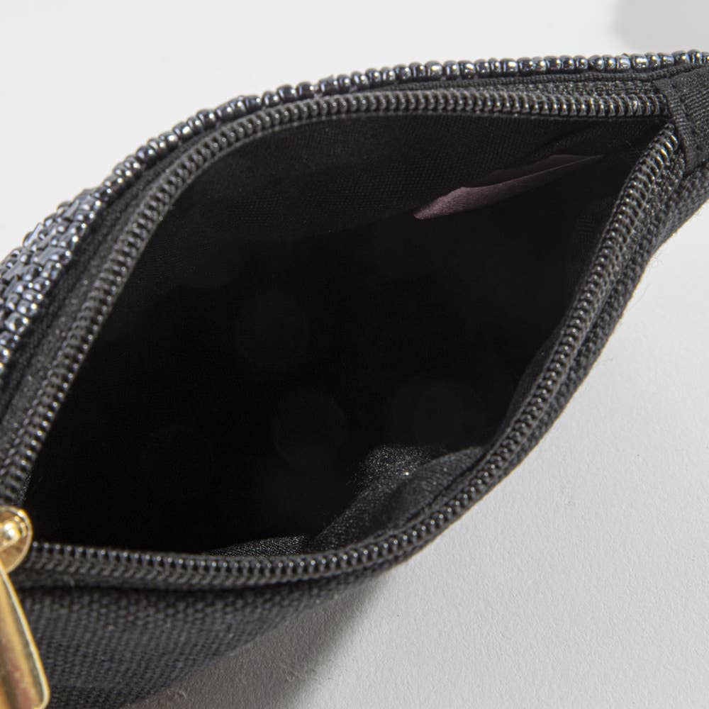 Handmade Softball Mama Beaded Coin Pouch