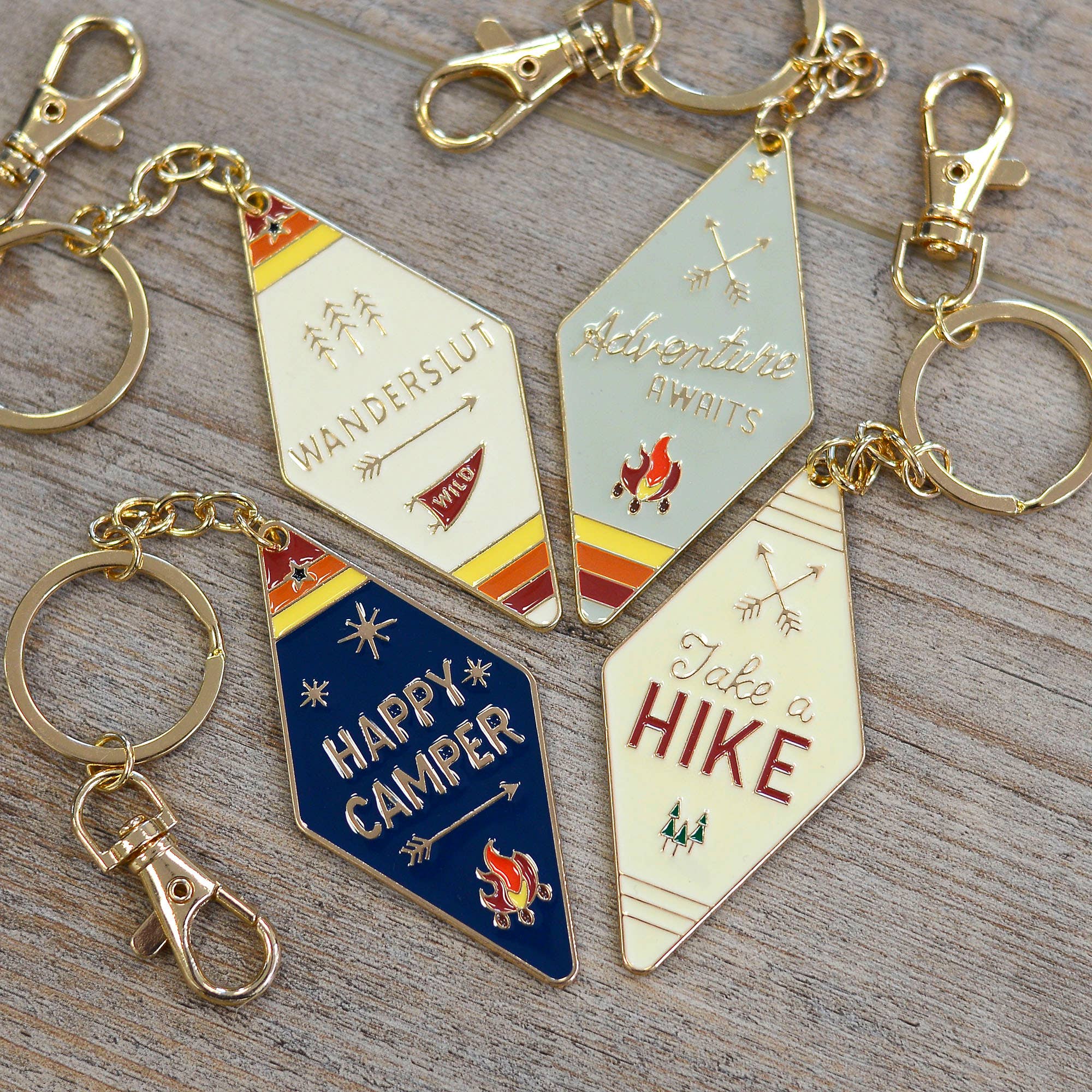 Camp Collection Enamel Motel Keychain, Enamel Keychain, Fall: Wanderslut