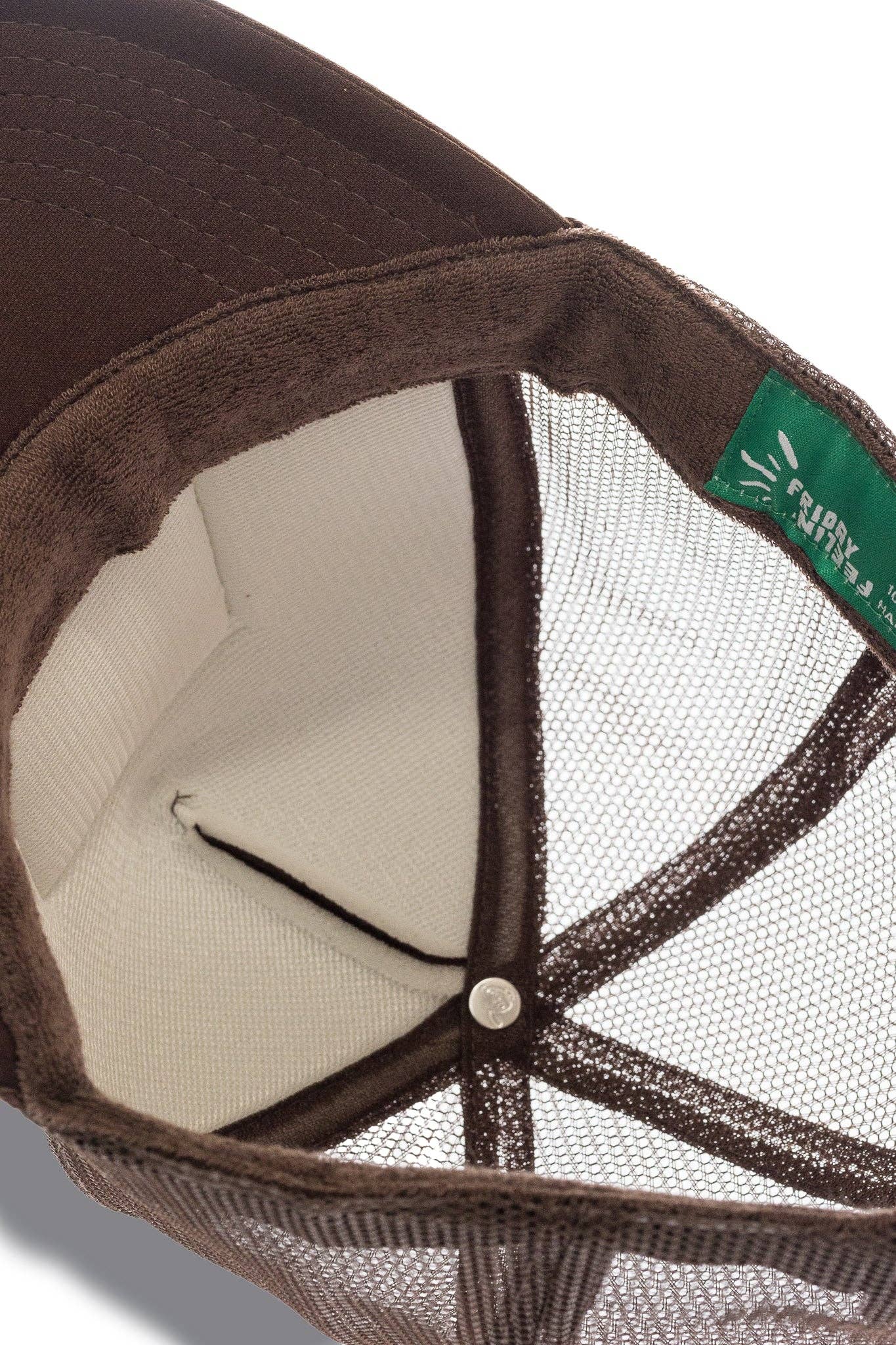Sunshine & Sunsets Trucker Hat in Brown: Brown