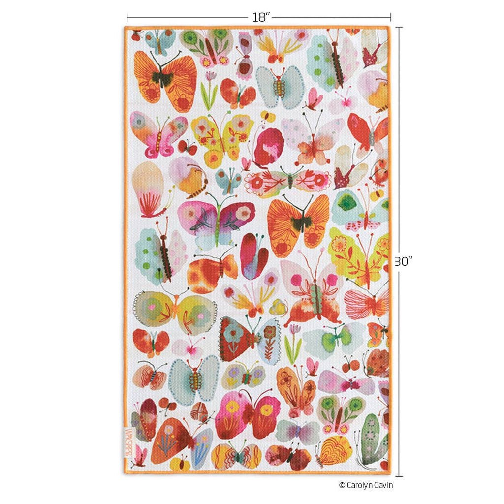 Belize Butterflies Microfiber Towel, Spring Decor and Gift