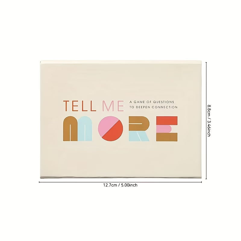 Tell Me More is a conversation card game
