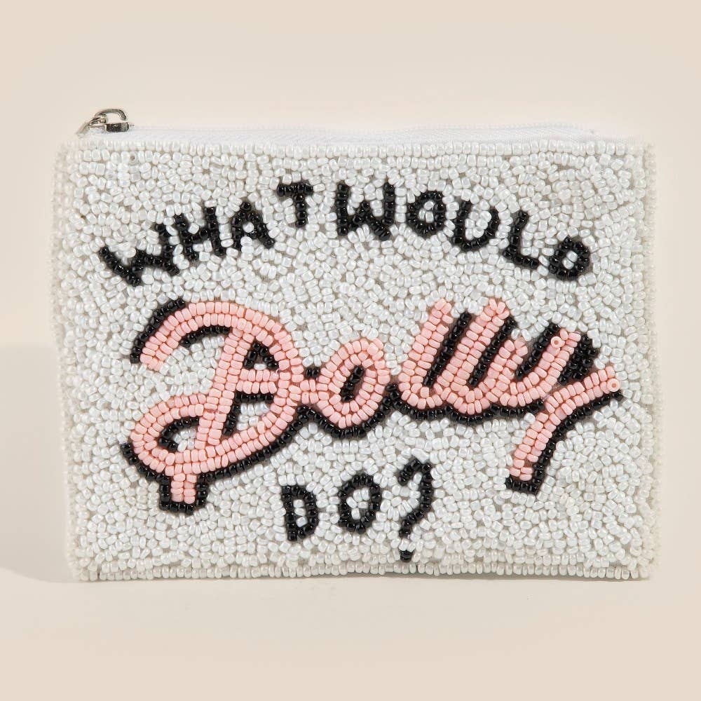 What Would Dolly Do Seed Beaded Coin Purse: MULTI
