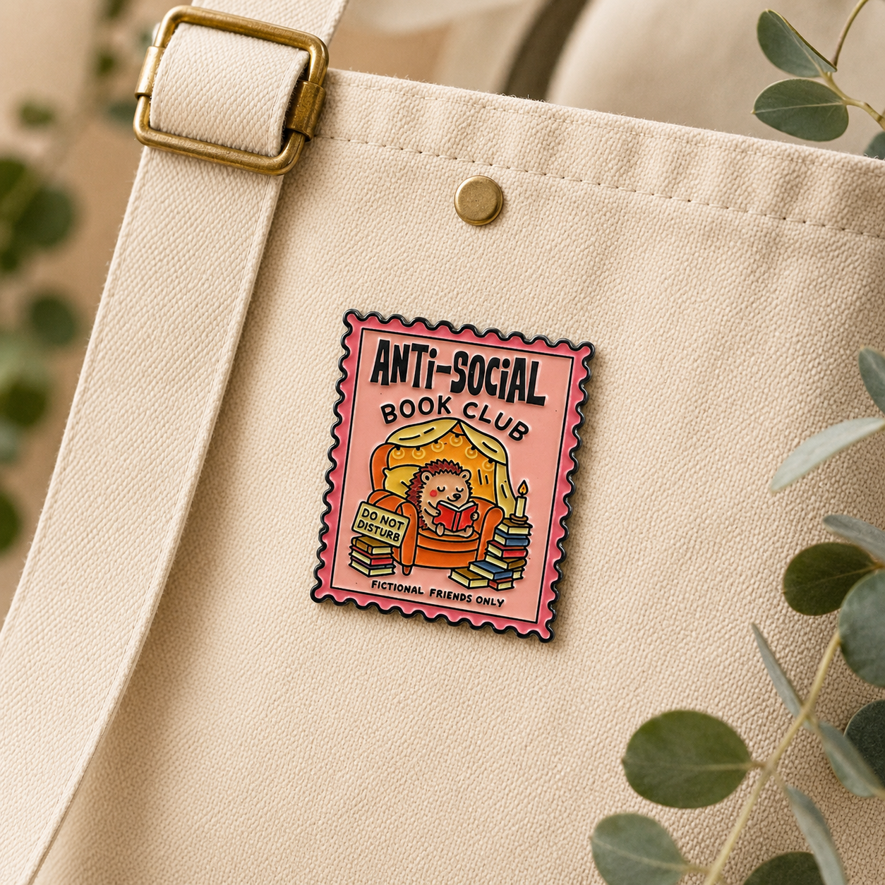 Anti-Social Book Club Enamel Pin | Bookish Lapel Pin