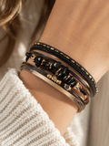 Black Obsidian Boho Style Bracelet