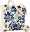 Abstract Embroidered Tote Bag (spring, mothers day, gifts)