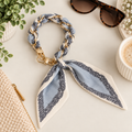 Baby Blue Satin Scarf Phone Wrist Strap & Bag Charm | Floral Wristlet | Purse Charm | Stylish Phone Accessory | Gift for Her