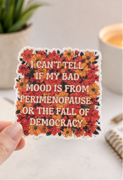 Fall of Democracy Holographic Glitter Sticker | Vinyl Decal