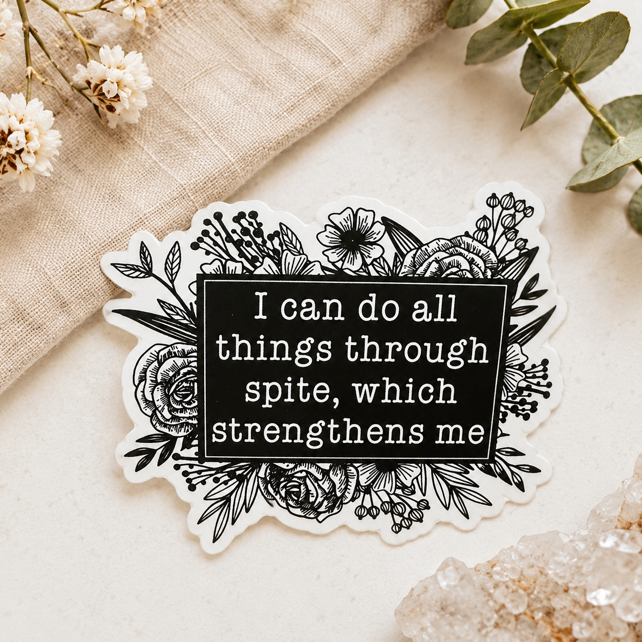 I Can Do All Things Sticker – Funny Vinyl Sticker – Waterproof Laptop Decal