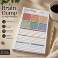 Brain Dump Notepad 50 Pages | Productivity Planner | ADHD Organization Pad | Daily Task List | Goal & Priority Tracker