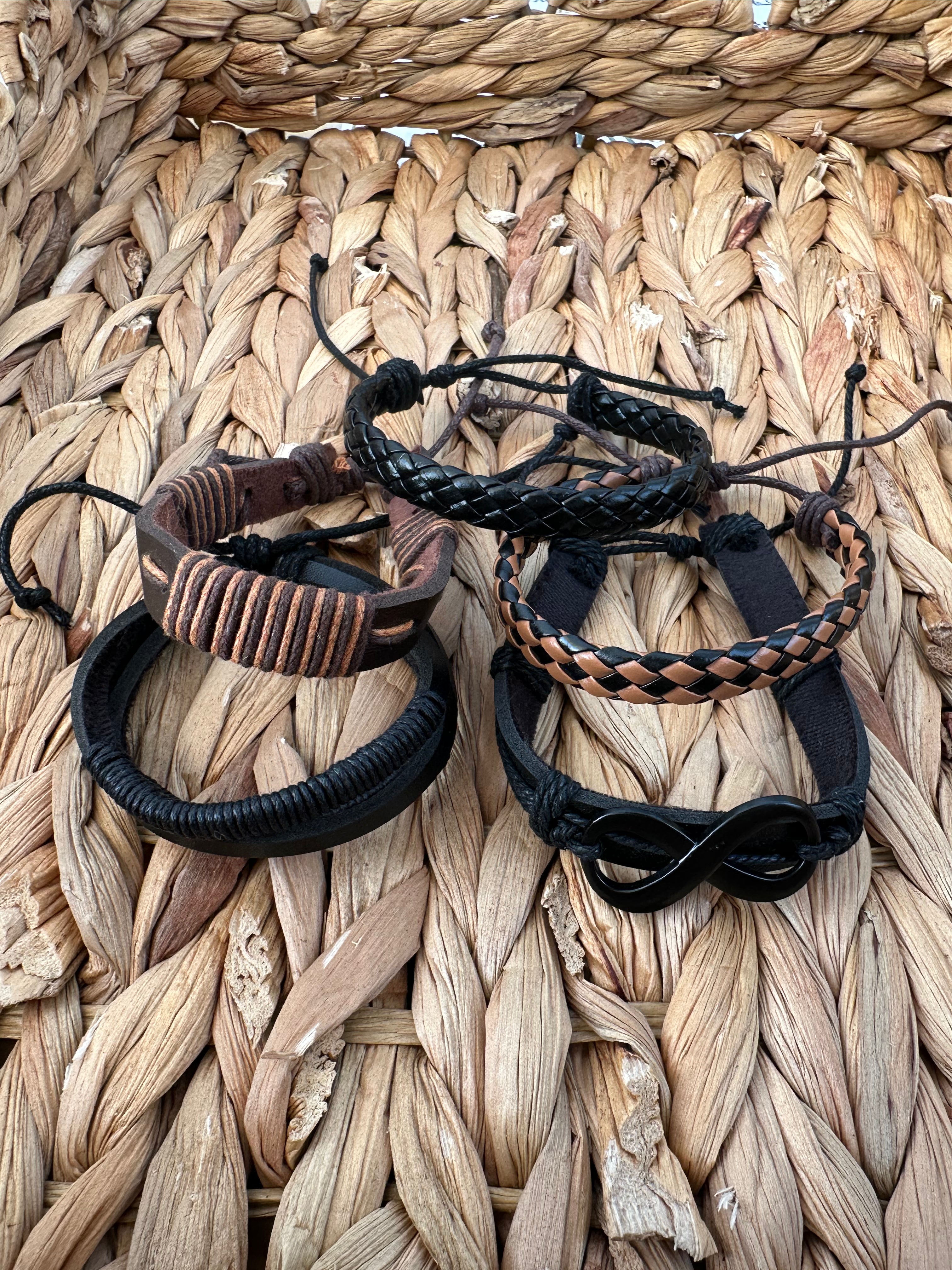 Men’s Adjustable Leather Bracelet