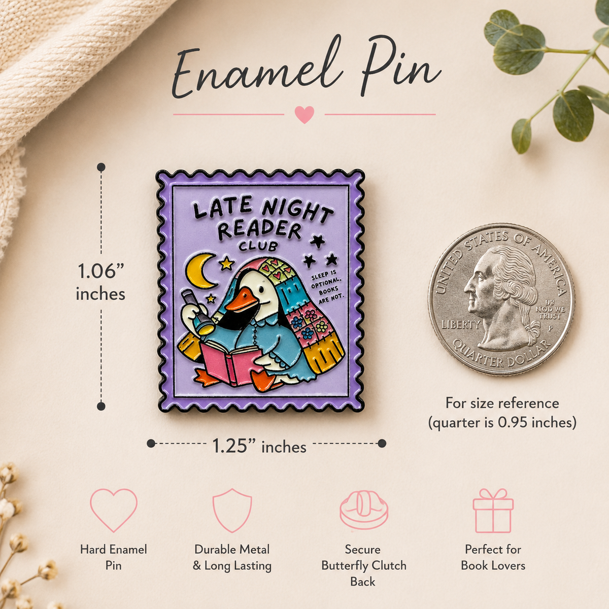 Romantasy Book Club Enamel Pin | Bookish Lapel Pin