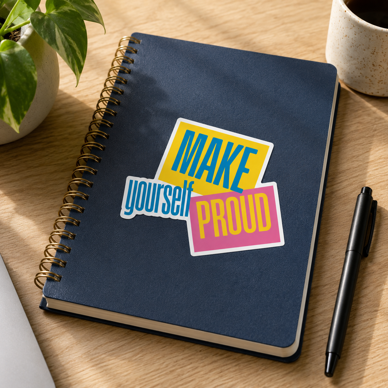 Make Yourself Proud Sticker | Motivational Quote Sticker | Inspirational Laptop Sticker | Water Bottle Decal | Positive Affirmation Gift