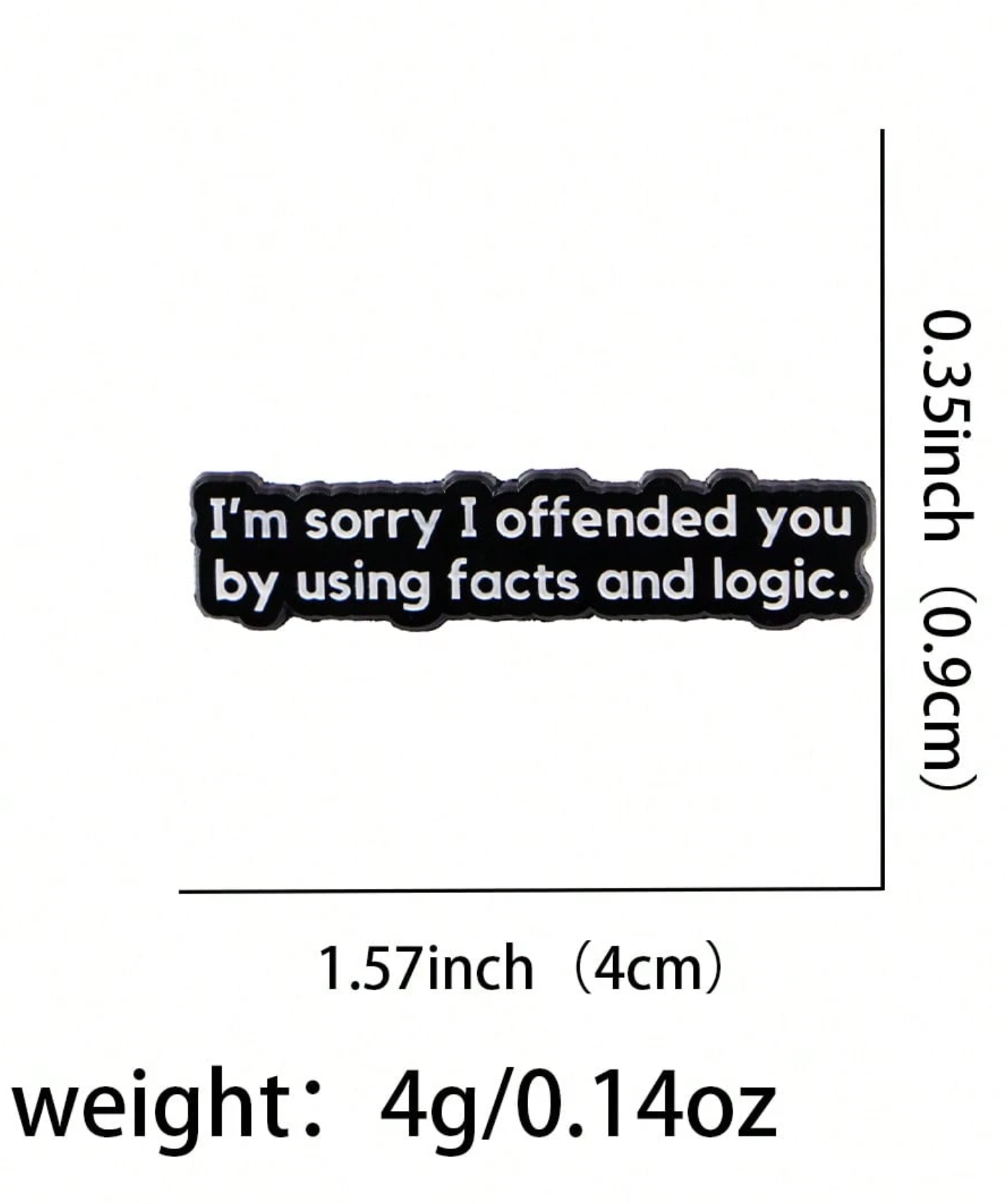 Facts and Logic Enamel Pin | Funny Lapel Pin