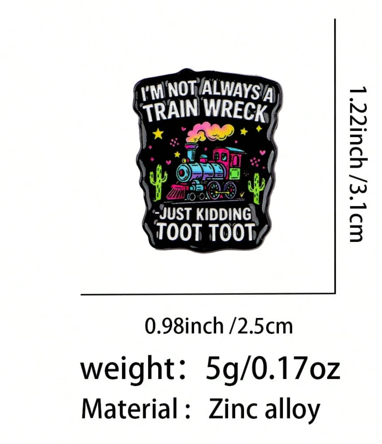 Trainwreck Enamel Pin | Funny Lapel Pin