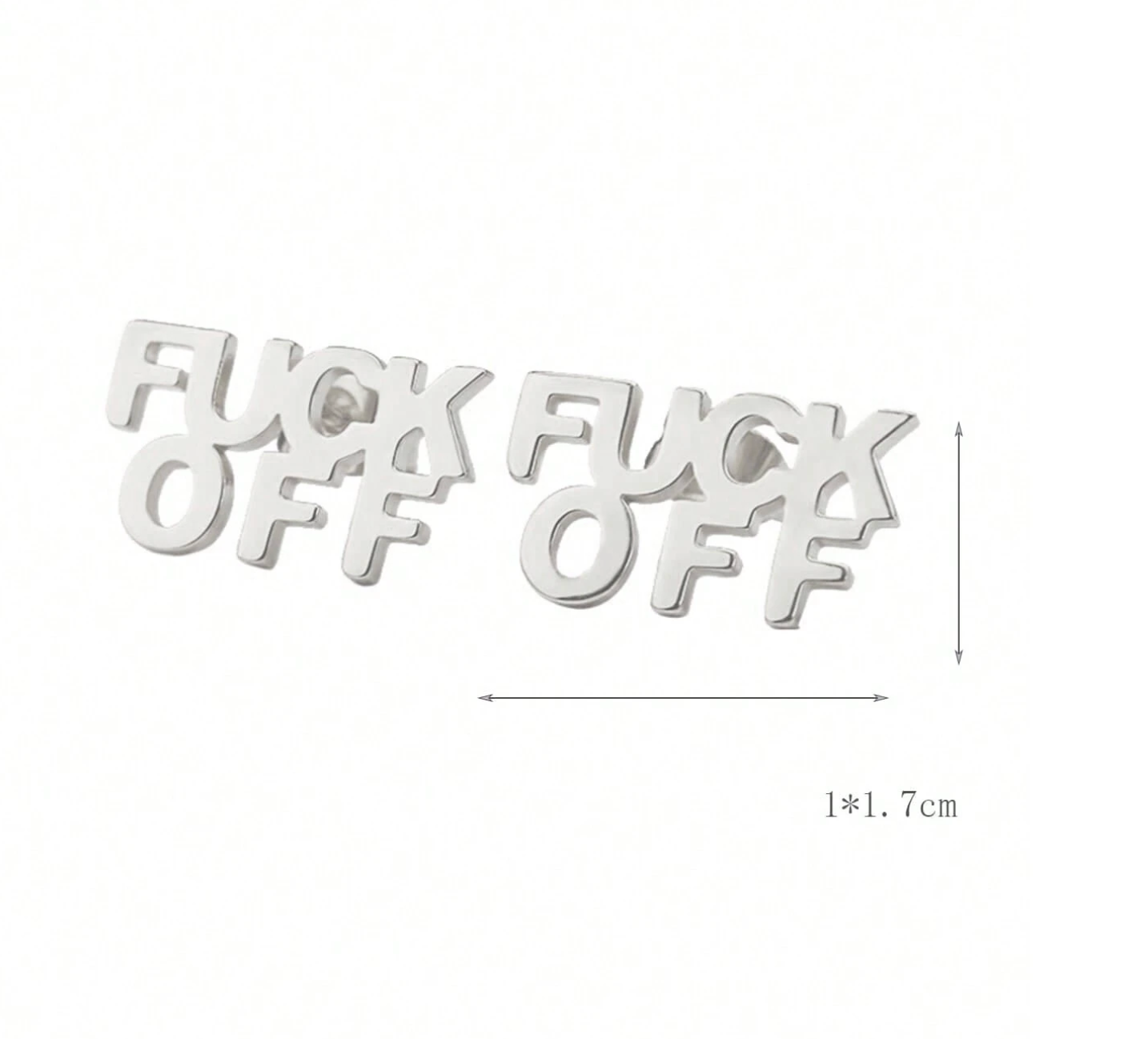 "Fuck Off" Stud Earrings