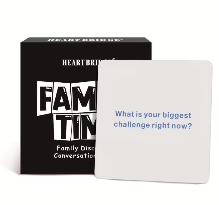 HeartBridge Family Conversation Cards | Meaningful Family Game | Conversation Starter Card Deck | Family Game Night | Gift for Parents