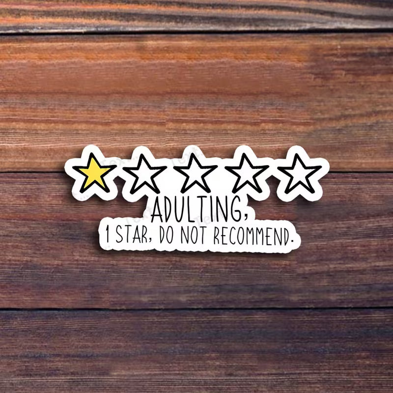 Adulting Vinyl Sticker