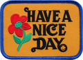 Patch - Have a Nice Day & Flower - Retro Vintage 1970s Vibes
