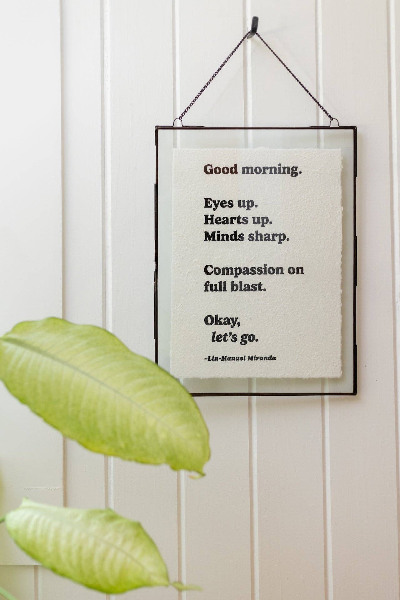 Good Morning (Lin-Manuel Miranda) Handmade Paper Print - 12"x16"