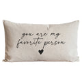 Favorite Person Pillow Cover: Natural / 16" x 26" PILLOW COVER ONLY