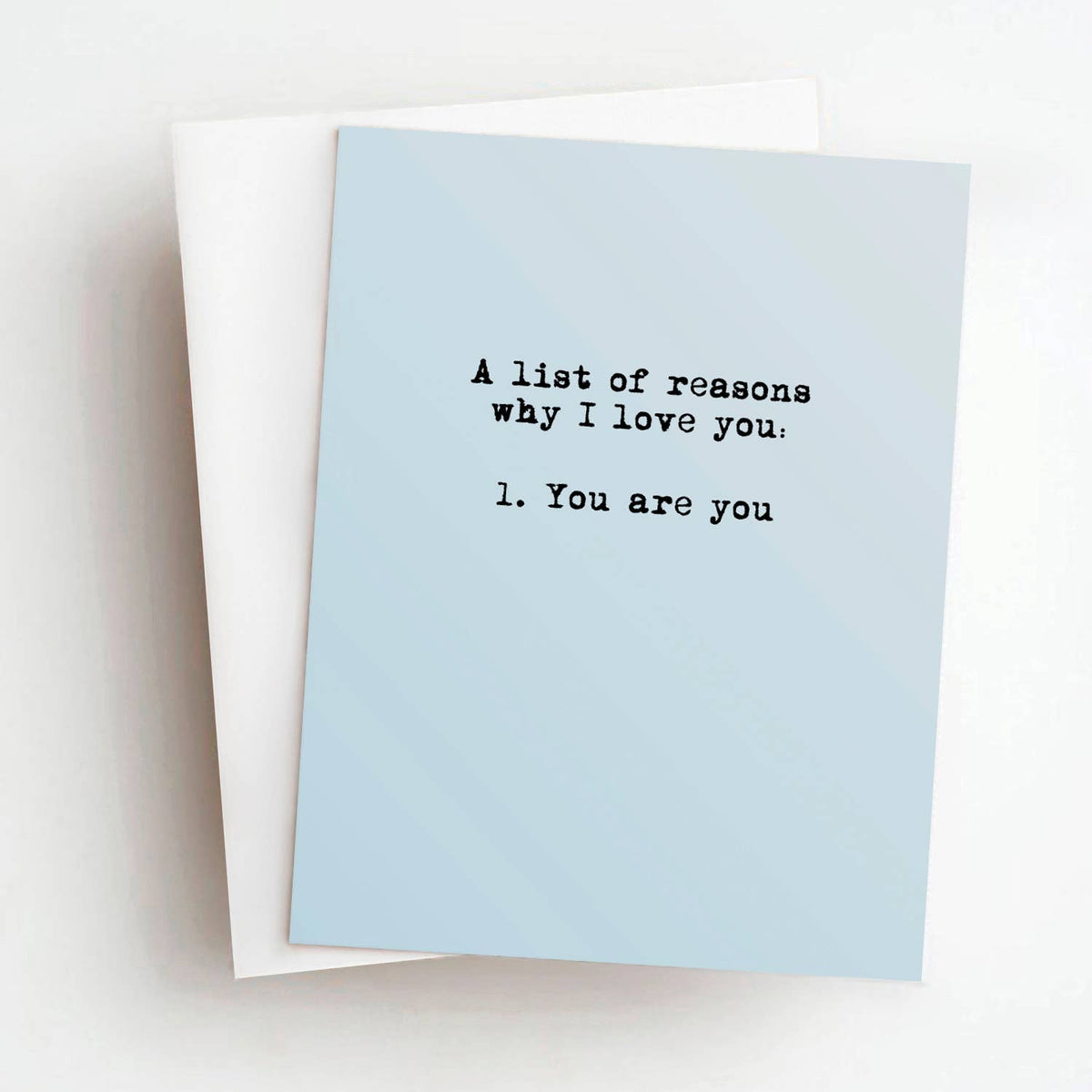List Of Reasons Love Greeting Card