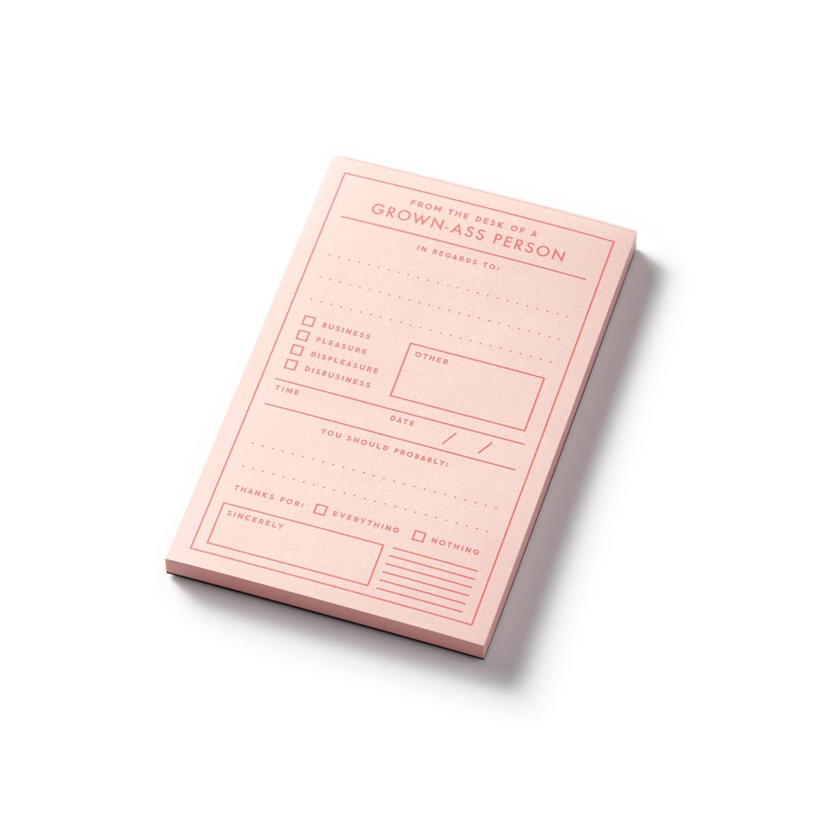 Brass Monkey Grown-ass Person Memo Pad